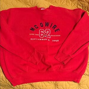 Mark McGwire home run commemorative sweatshirt